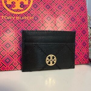 Tory Burch Willa Black Card Holder NWT
